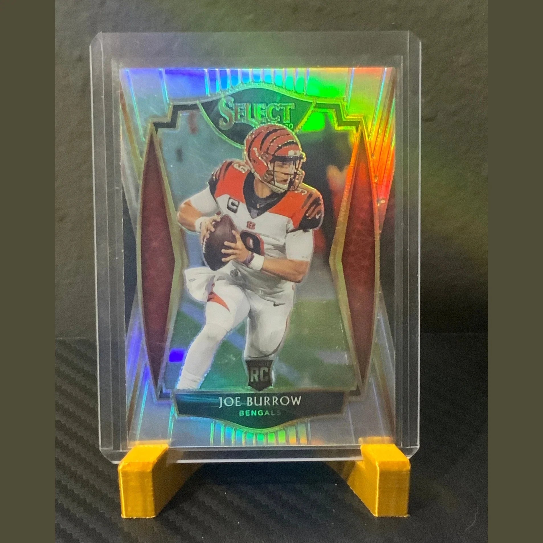 JOE BURROW - 2020 Panini Select Concourse Silver Prizm Rookie #46 - Bengals - RC