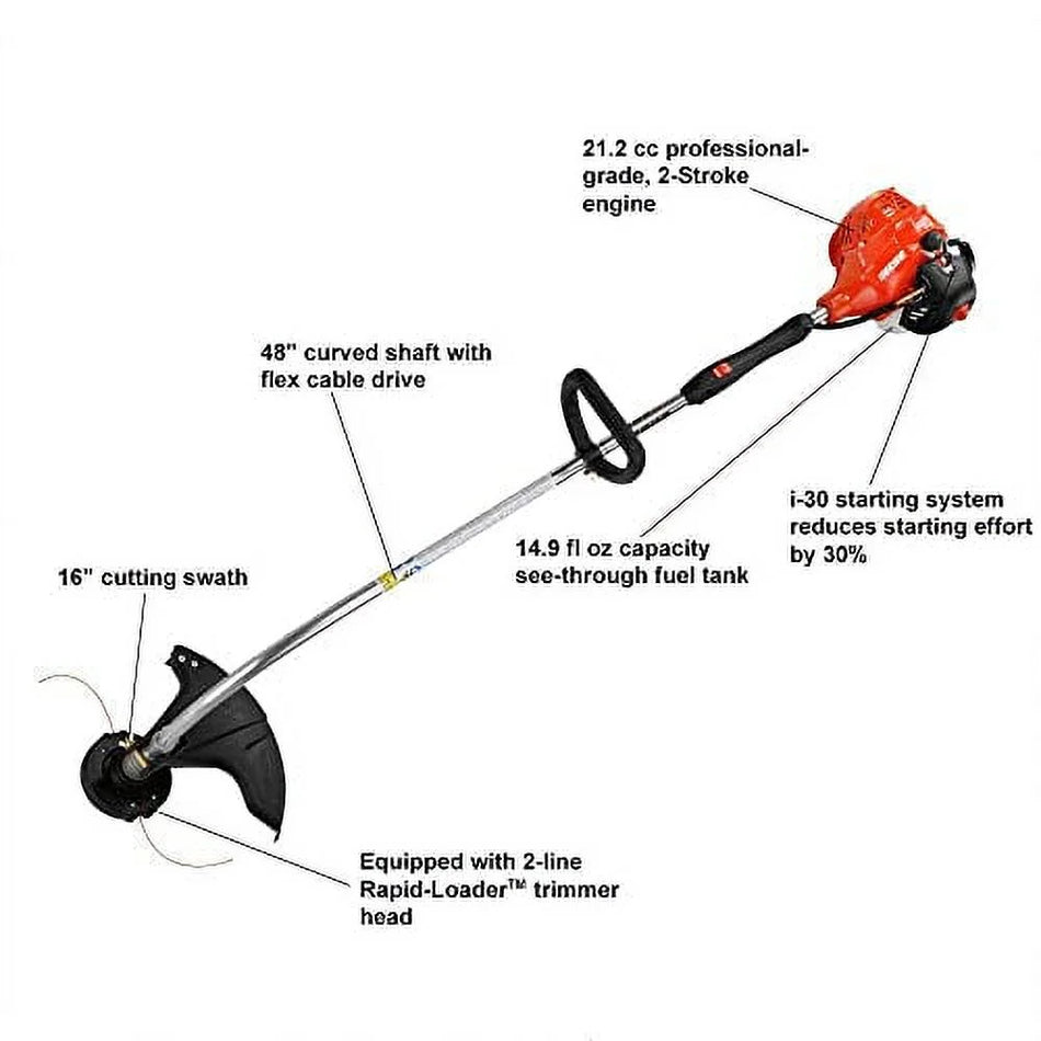 Echo USED GT-225 21.2cc 2 Stroke Lightweight Durable Gas Curved Shaft String Trimmer