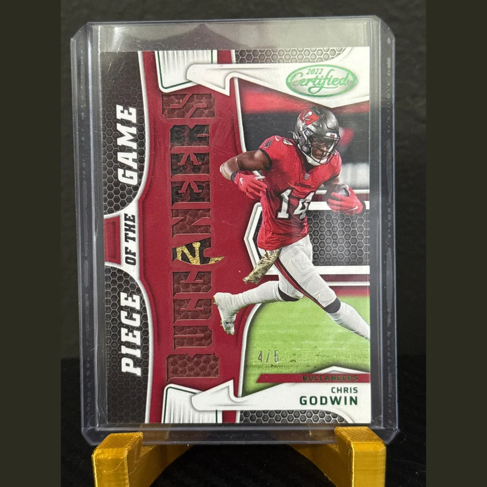 2022 Panini Certified #PG-CG Chris Godwin Jersey Patch /5 Piece of the Game