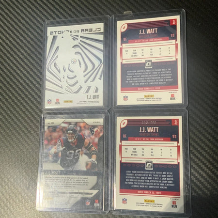 lot of 4 jj wats trading cards one to /99