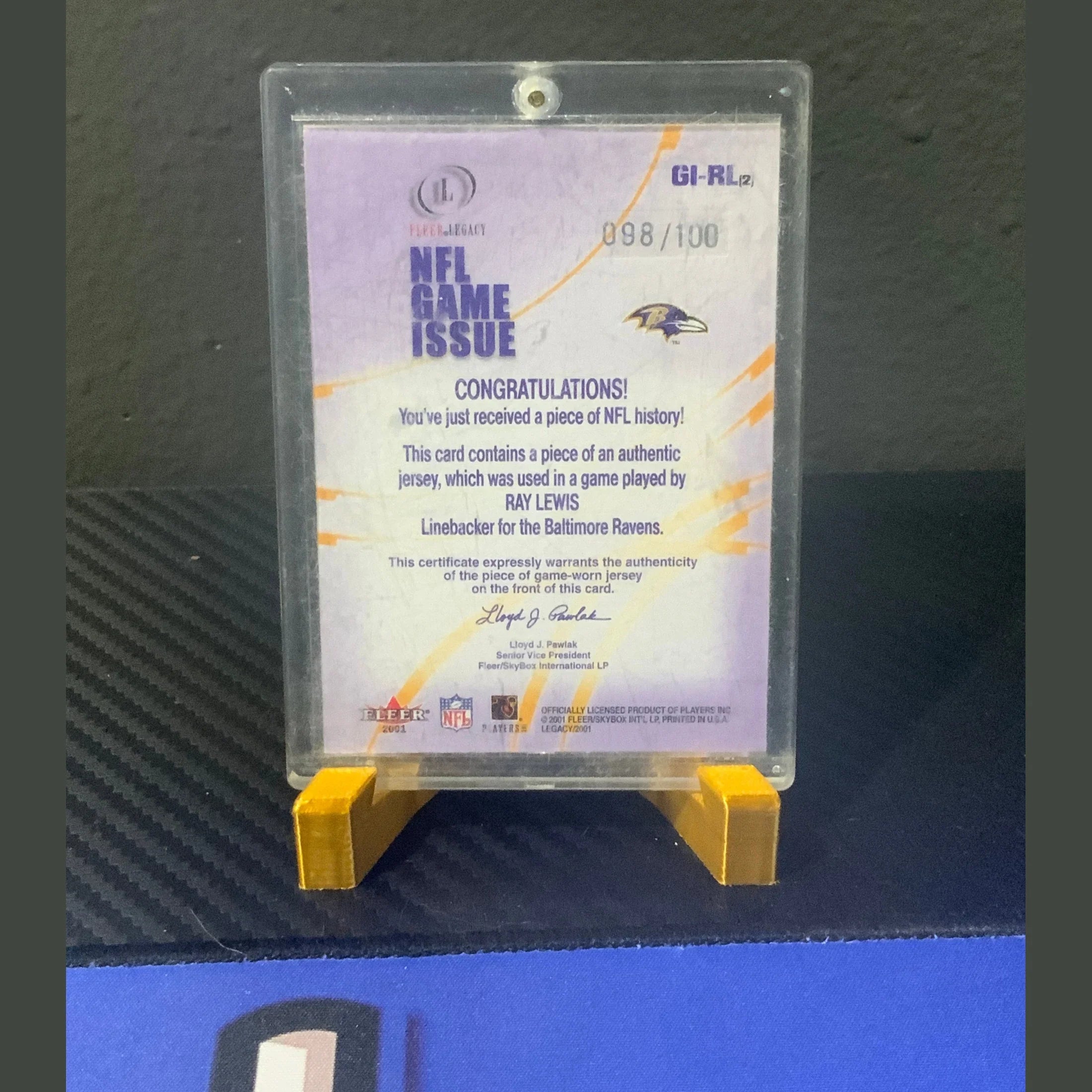 Game cartridge with label on a dark surface