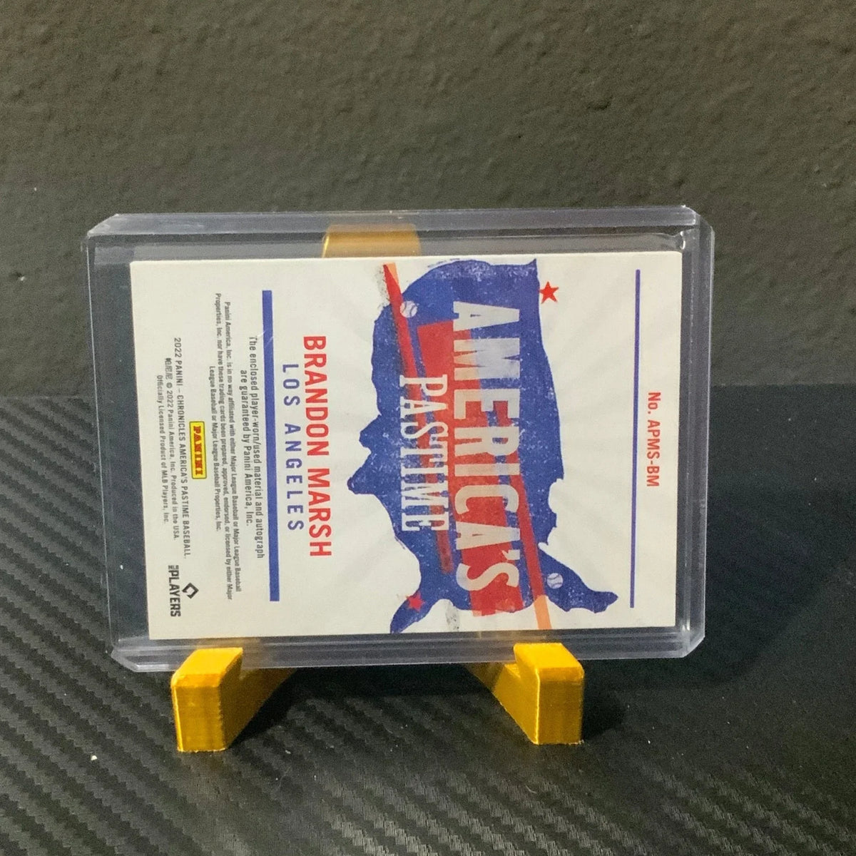 2022 Panini Chronicles America's Pastime MAT #APMS-BM Brandon Marsh Auto JSY /25