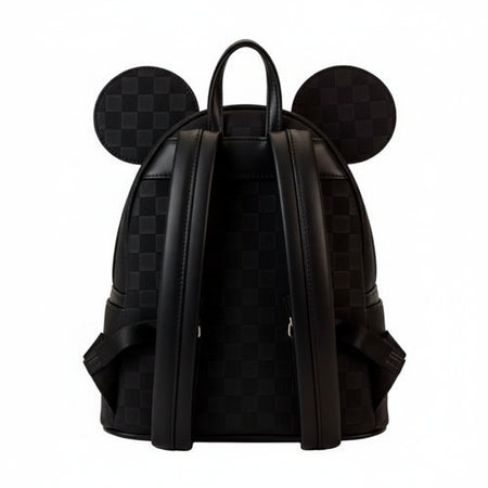 Black backpack with Mickey Mouse ears on a white background