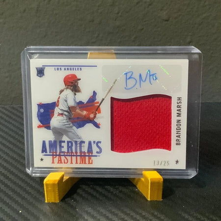 2022 Panini Chronicles America's Pastime MAT #APMS-BM Brandon Marsh Auto JSY /25