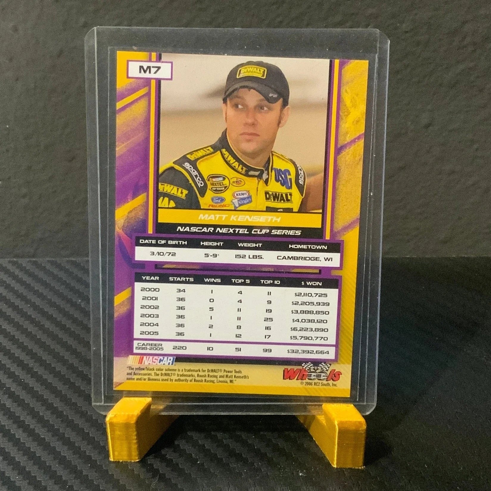 2006 Wheels High Gear MPH 018/100 Matt Kenseth #M7 HOF