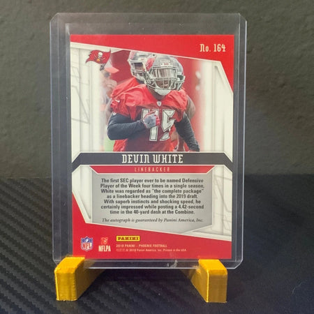 DEVIN WHITE 2019 PANINI PHOENIX SILVER PRIZM REFRACTOR AUTO RC SP BUCCANEERS