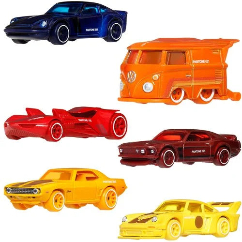 Collection of colorful toy cars on a white background