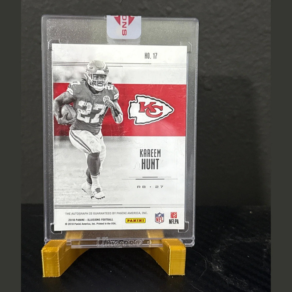 2018 Panini Illusions Veteran Signs Blue AUTO /50 #14 Kareem Hunt Chiefs