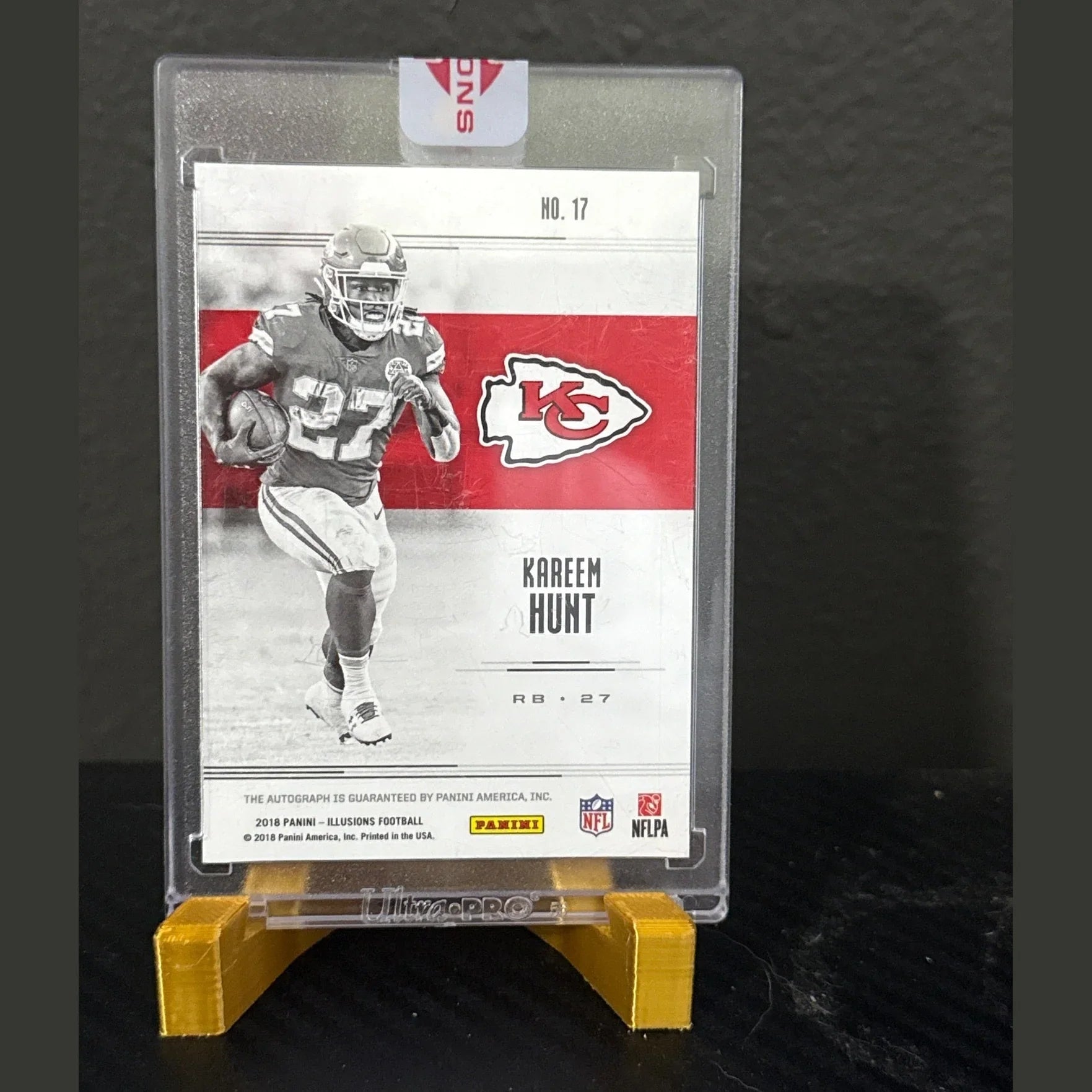 2018 Panini Illusions Veteran Signs Blue AUTO /50 #14 Kareem Hunt Chiefs
