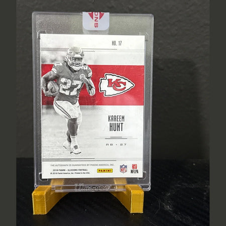 2018 Panini Illusions Veteran Signs Blue AUTO /50 #14 Kareem Hunt Chiefs