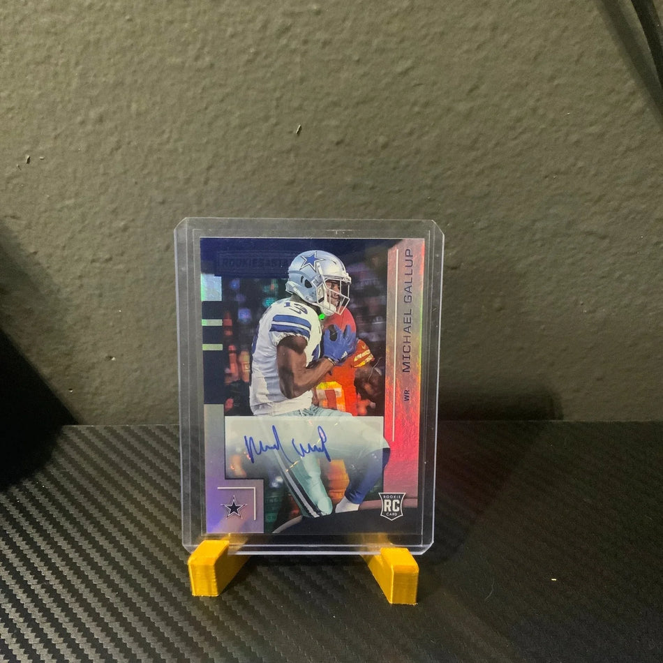 2018 PANINI ROOKIES & STARS MICHAEL GALLUP RC AUTO 45/49