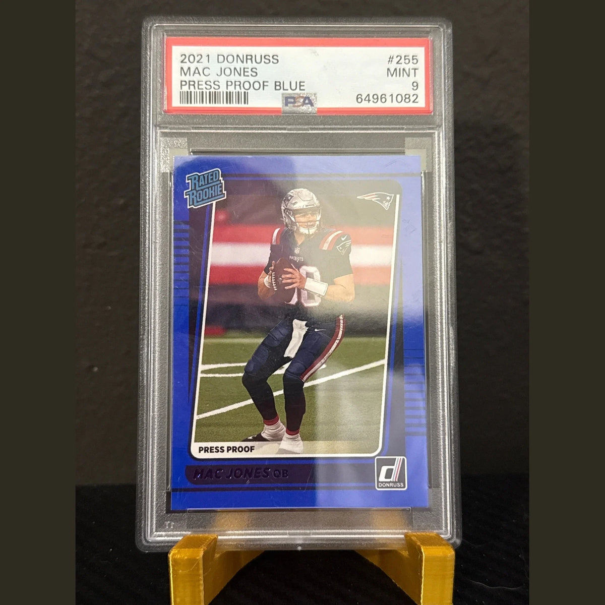 2021 Panini Donruss Optic Preview Mac Jones Blue PSA 9 Patriots #P-255 Rookie