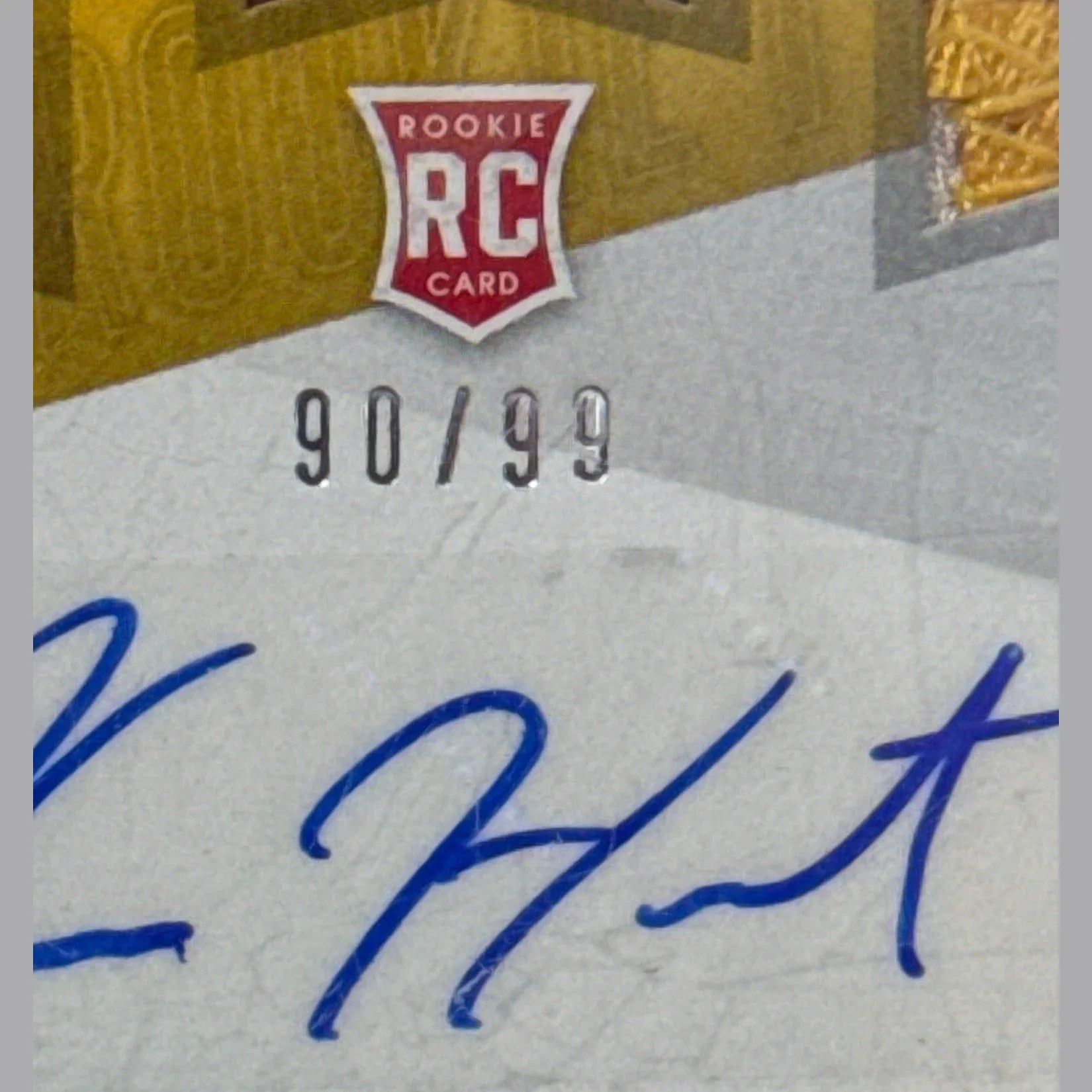 2017 Kareem Hunt Panini Absolute Rookie Premiere Auto Patch Gold RC /99