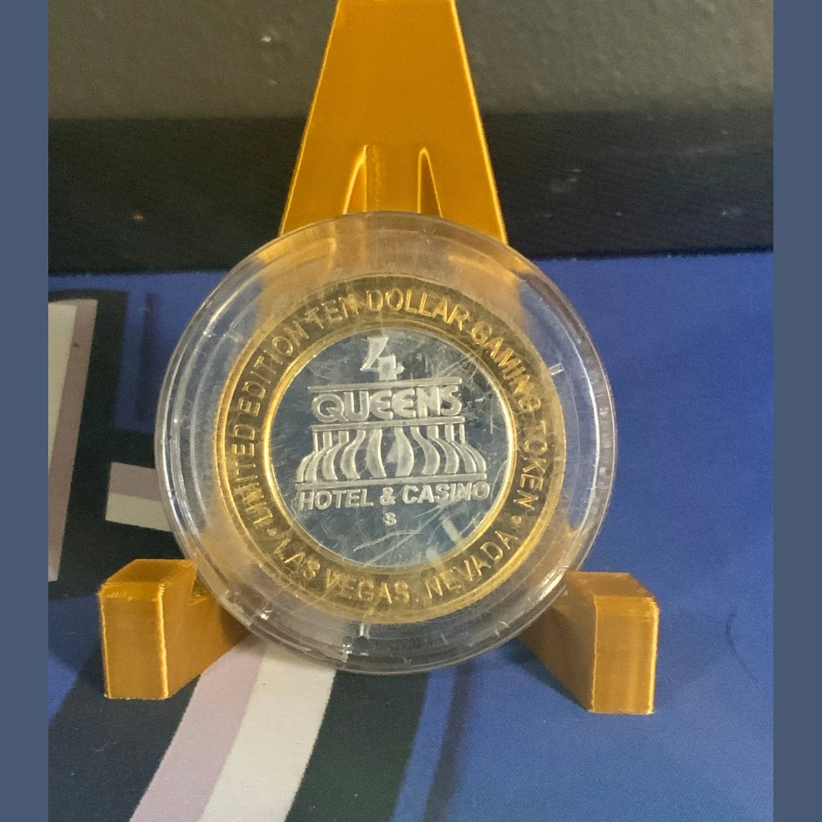 Limited Edition Silver Strike Four Queens Las Vegas Ten Dollar Gaming Token