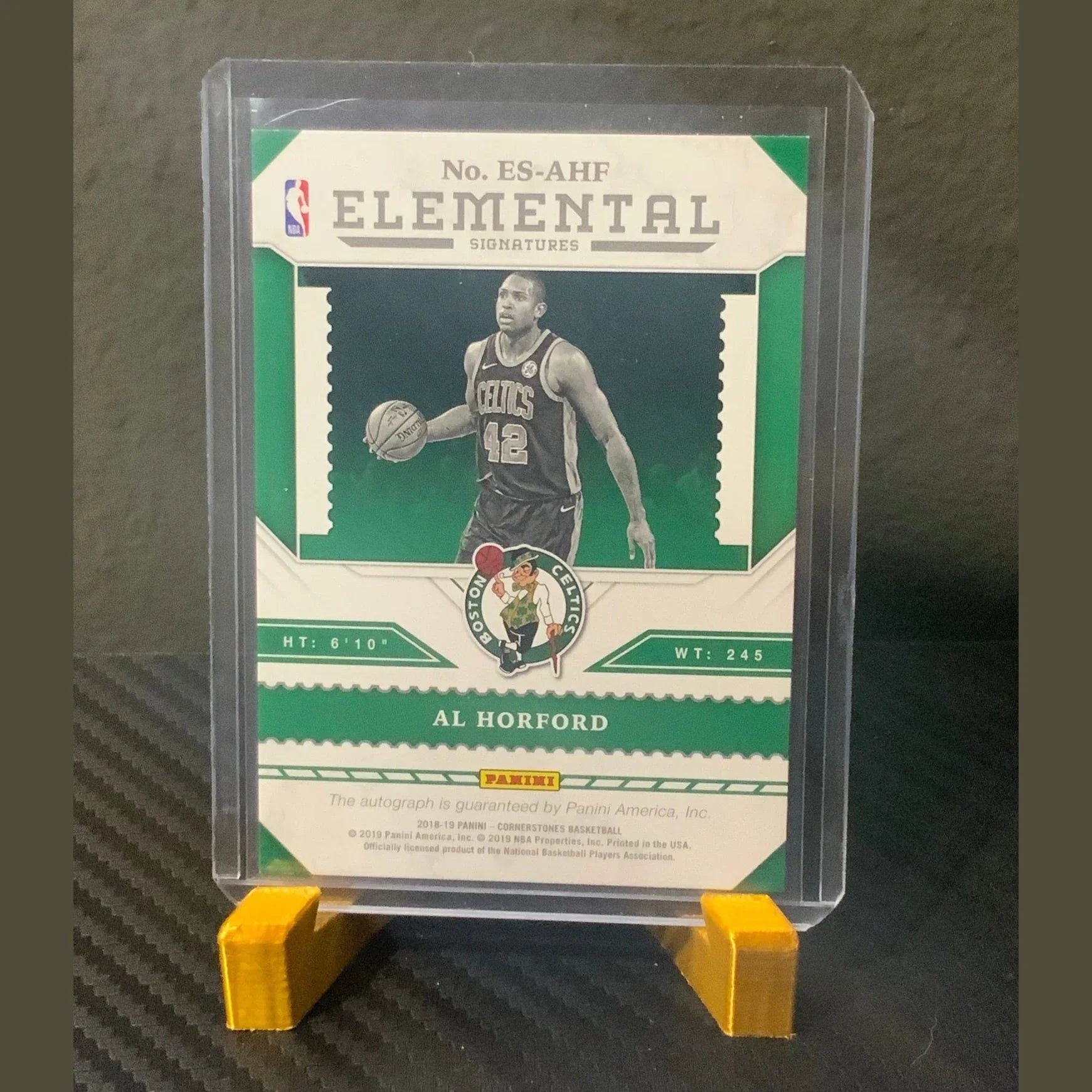2018-19 Panini Cornerstones Al Horford Auto #ES-AHF Elemental /129