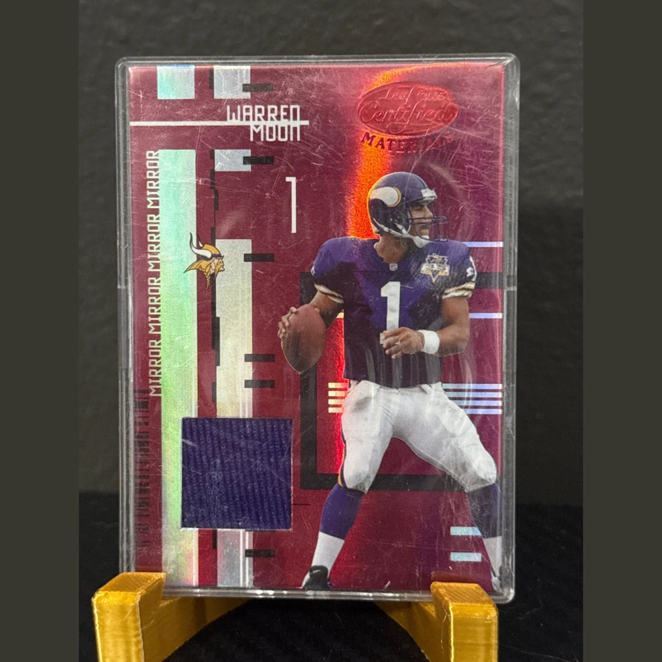 2005 Leaf Certified Materials Mirror Red Football Card #131 Warren Moon /100