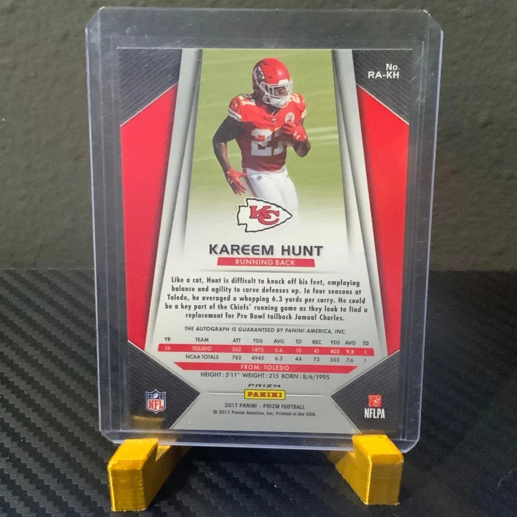 2017 Prizm Kareem Hunt Rookie Auto Rookie RC #RA-KH Chiefs