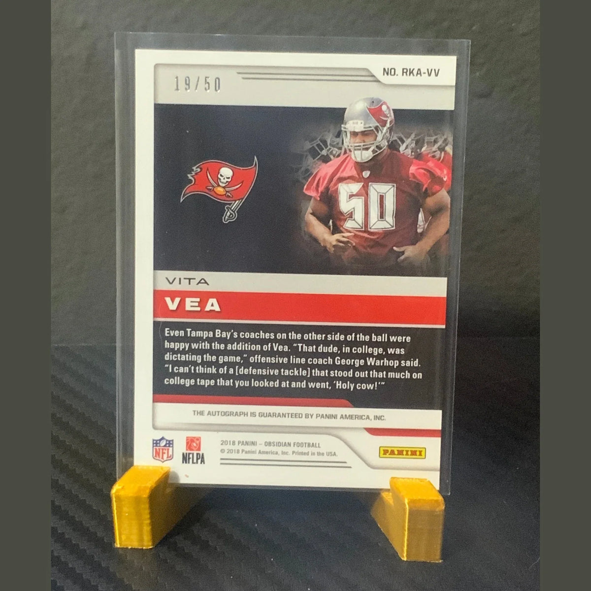 2018 Panini Obsidian - Rookie Autographs Vita Vea #RKA-VV Electric Etch... 9/50