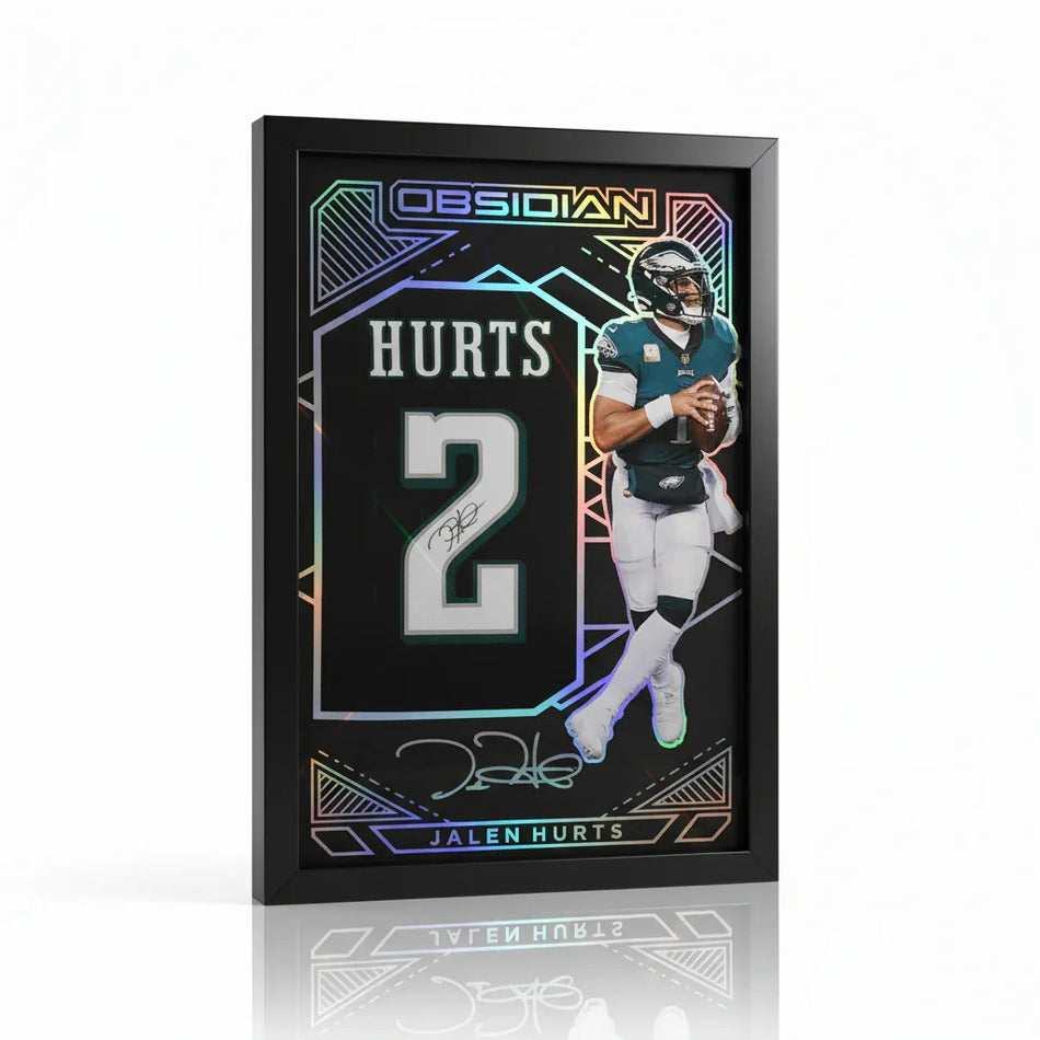 Jalen Hurts Philadelphia Eagles Rookie Autographed Jersey 25 x 37 JSA COA