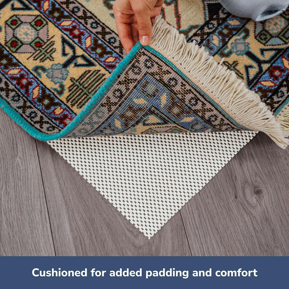 NEW Slip-Stop Super Grip, 8 x 10 ft, Cushioned Non-Slip Rug Pad for Area Rugs and Runner Rugs, Rug Pad for Hardwood Floors.