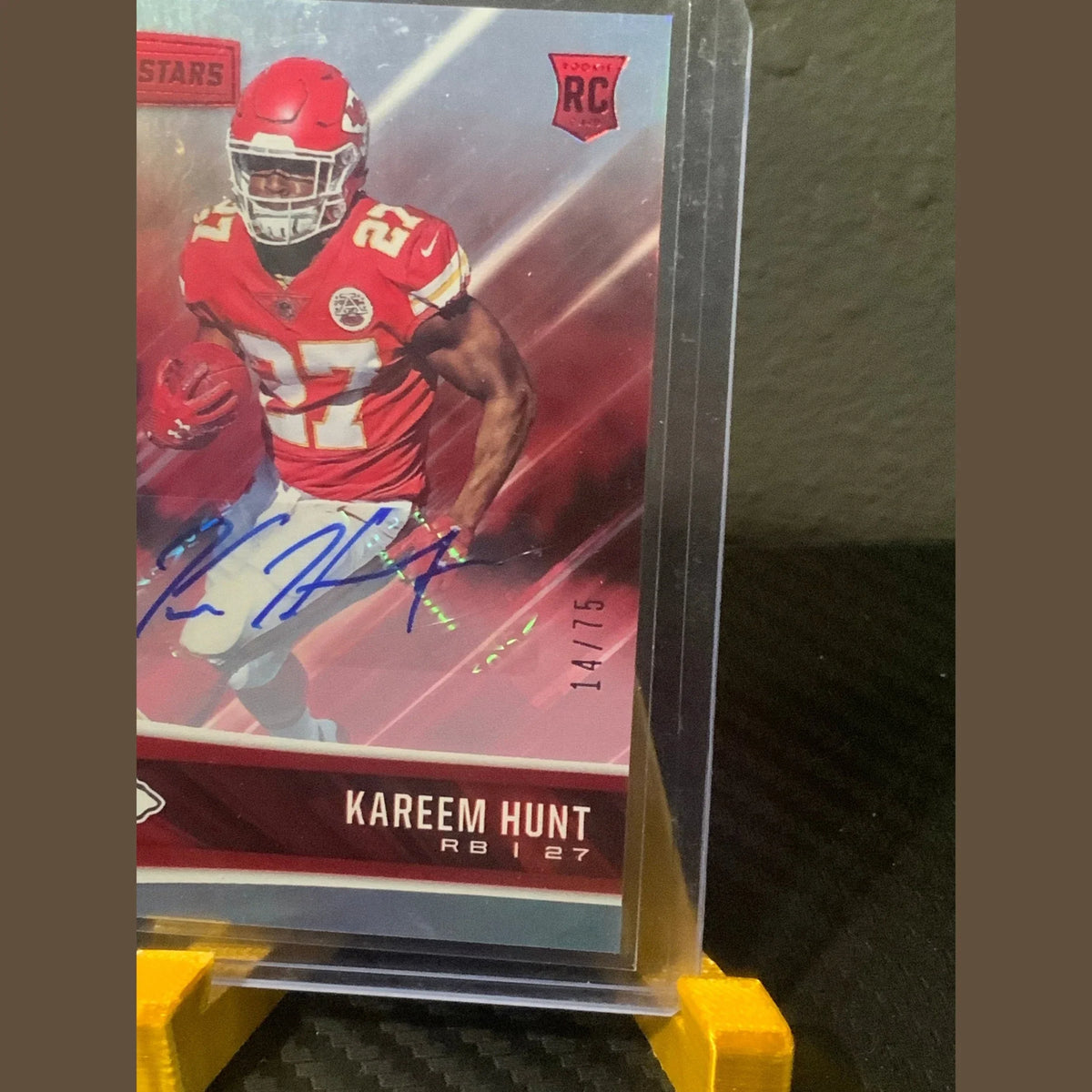 2017 Panini Rookies & Stars Kareem Hunt RC Auto 14/75 #269 Chiefs