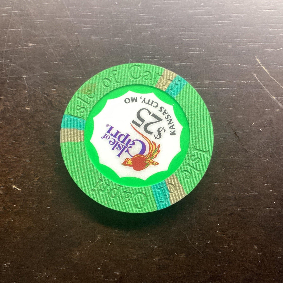 $25 Casino Chip. Isle Of Capri, Kansas City, MO. $25.00 Twenty Five Dollar