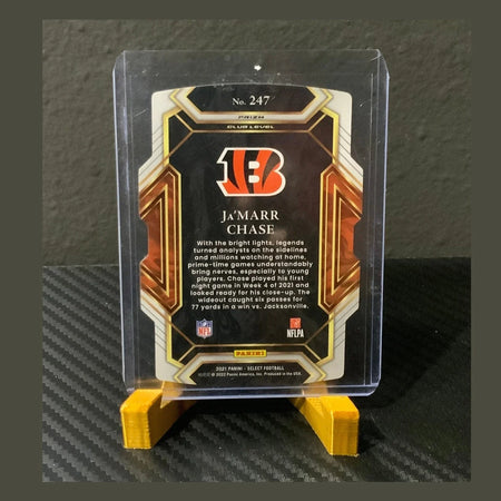 2021 Select JaMarr Chase Rookie Club Red and Blue Prizm Die Cut Bengals Panini