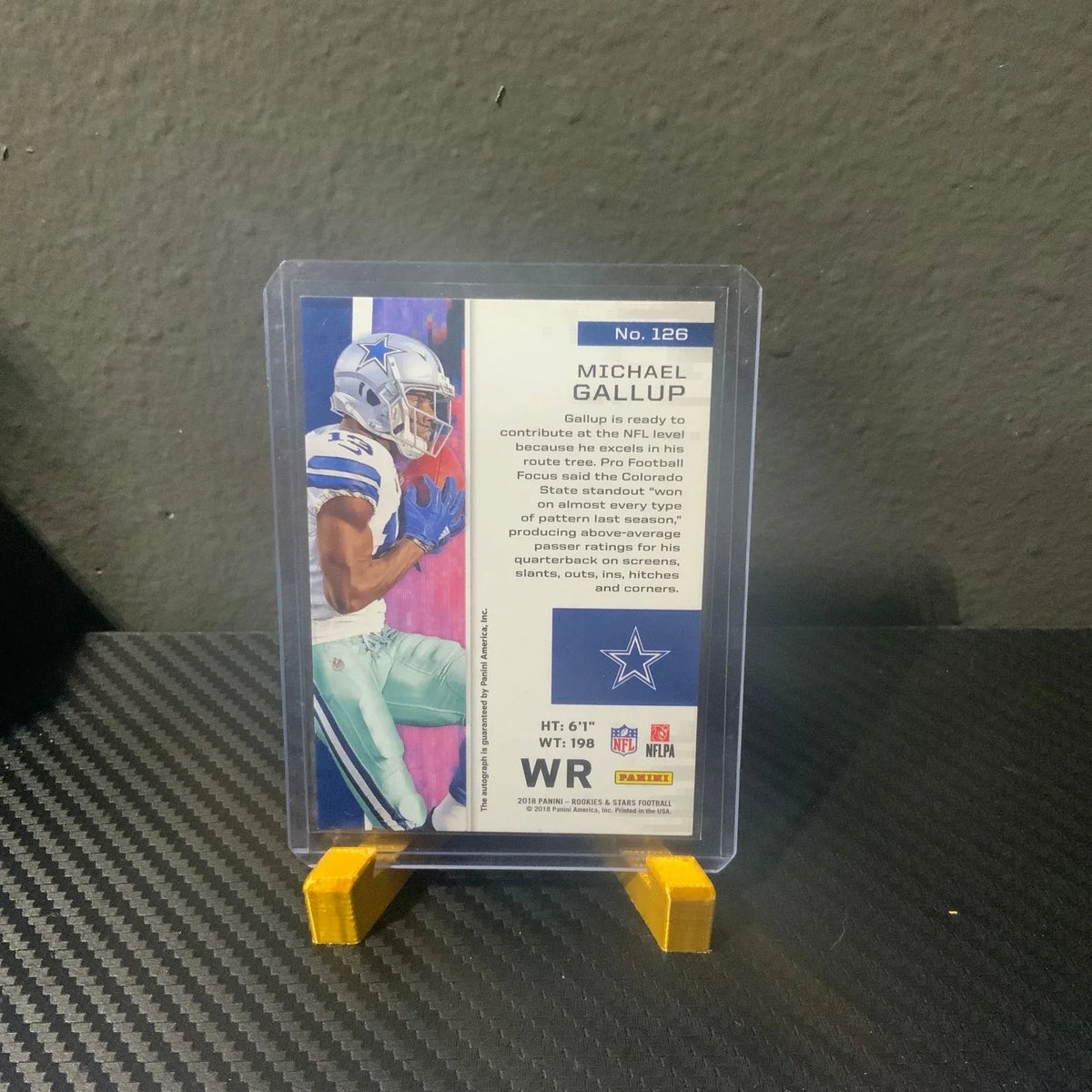 2018 PANINI ROOKIES & STARS MICHAEL GALLUP RC AUTO 45/49