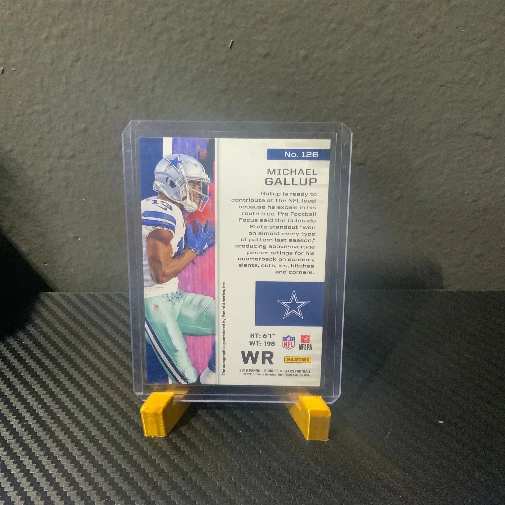 2018 PANINI ROOKIES & STARS MICHAEL GALLUP RC AUTO 45/49