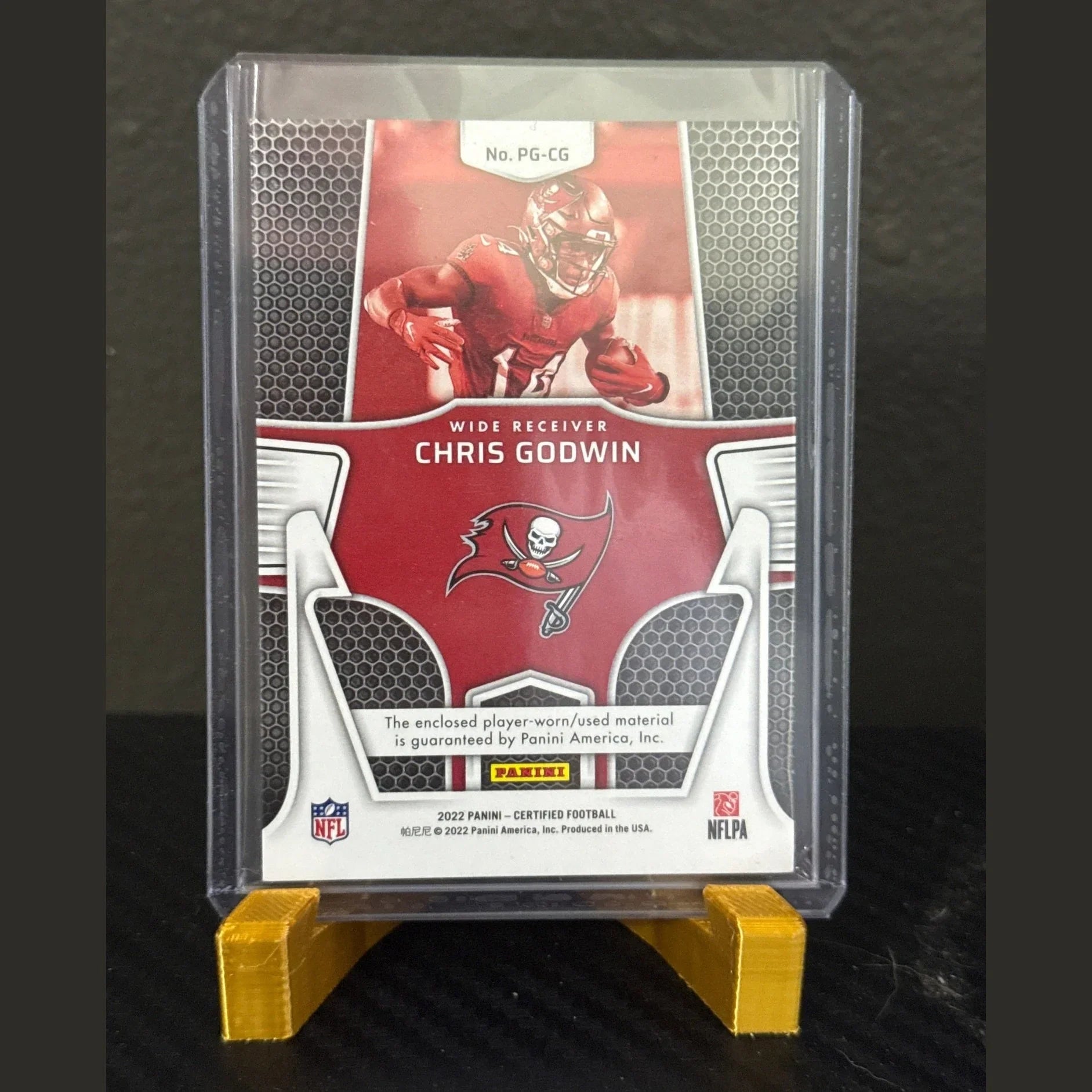 2022 Panini Certified #PG-CG Chris Godwin Jersey Patch /5 Piece of the Game