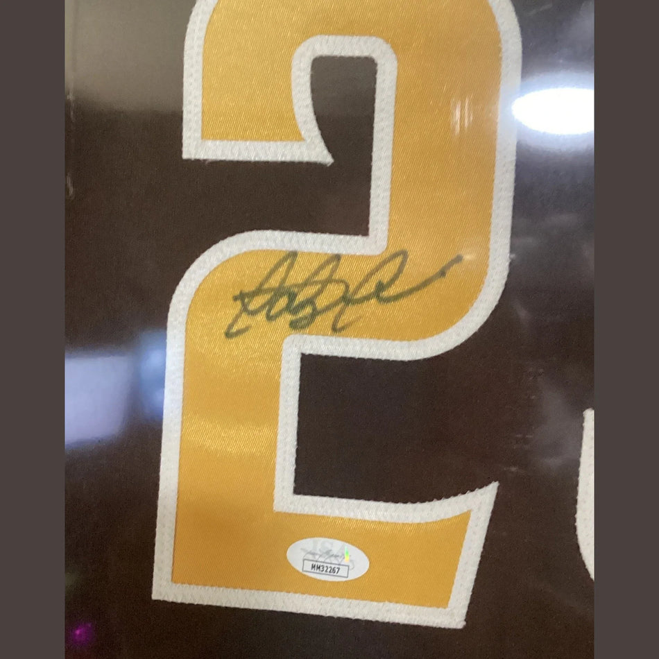 San Diego Padres Fernando Tatis Jr Signed Framed Pinstripe Jersey JSA 25 x 37 Football JSA COA