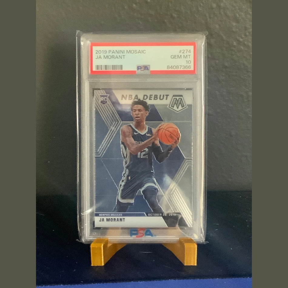 2019 PANINI MOSAIC #274 JA MORANT NBA DEBUT RC ROOKIE PSA 10