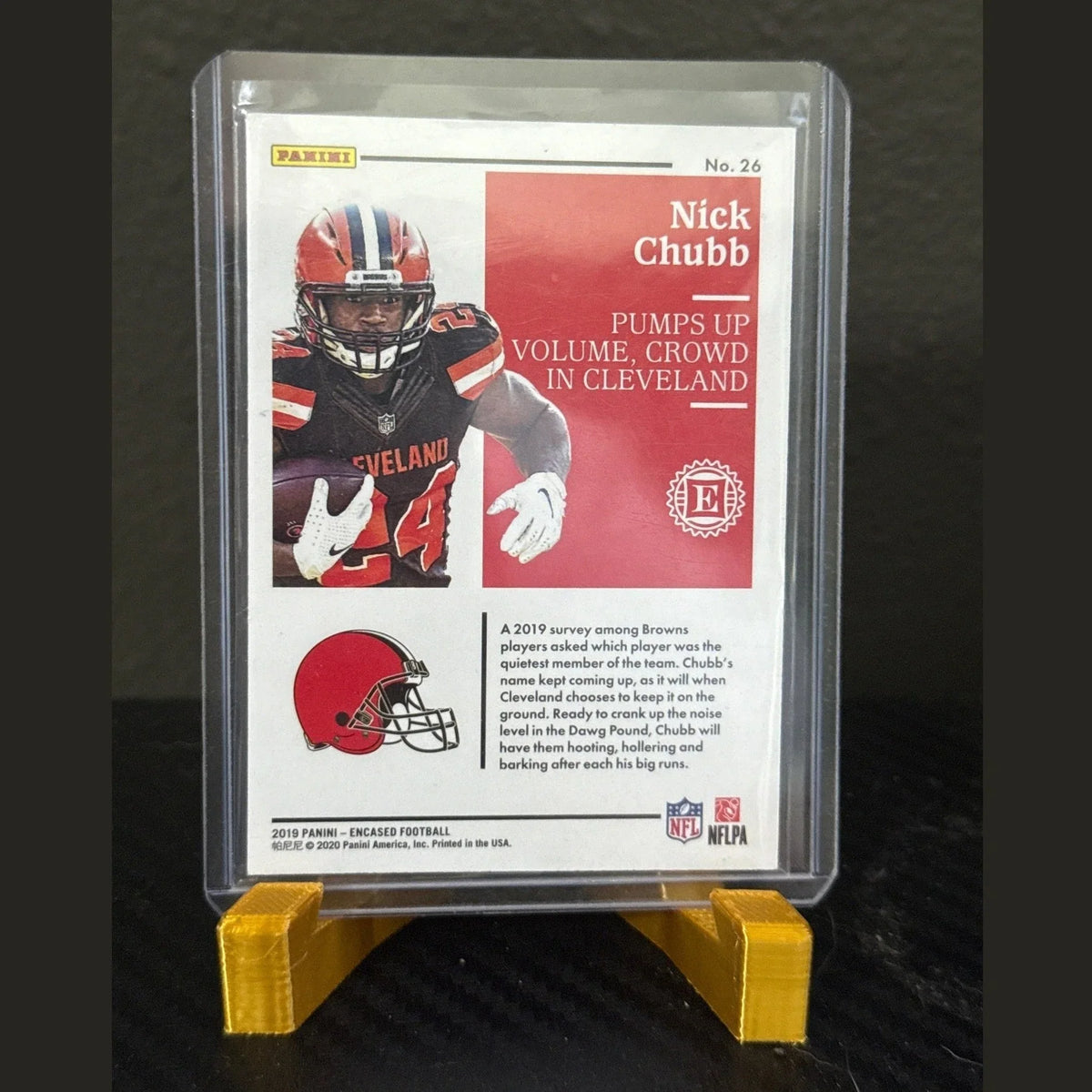 NICK CHUBB 2022 PANINI ENCASED #46 Ruby PARALLEL SSP /25 RARE BROWNS