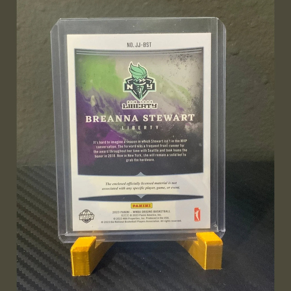 2023 Origins WNBA Jumbo Jerseys Breanna Stewart #JJ-BST Blue /25 MEM SSP UConn