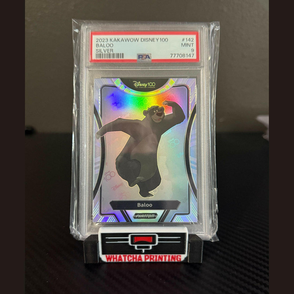 PSA 9 BALOO MINT SILVER HOLO REFRACTOR #142 SSP 2023 KAKAWOW PHANTOM DISNEY 100.
