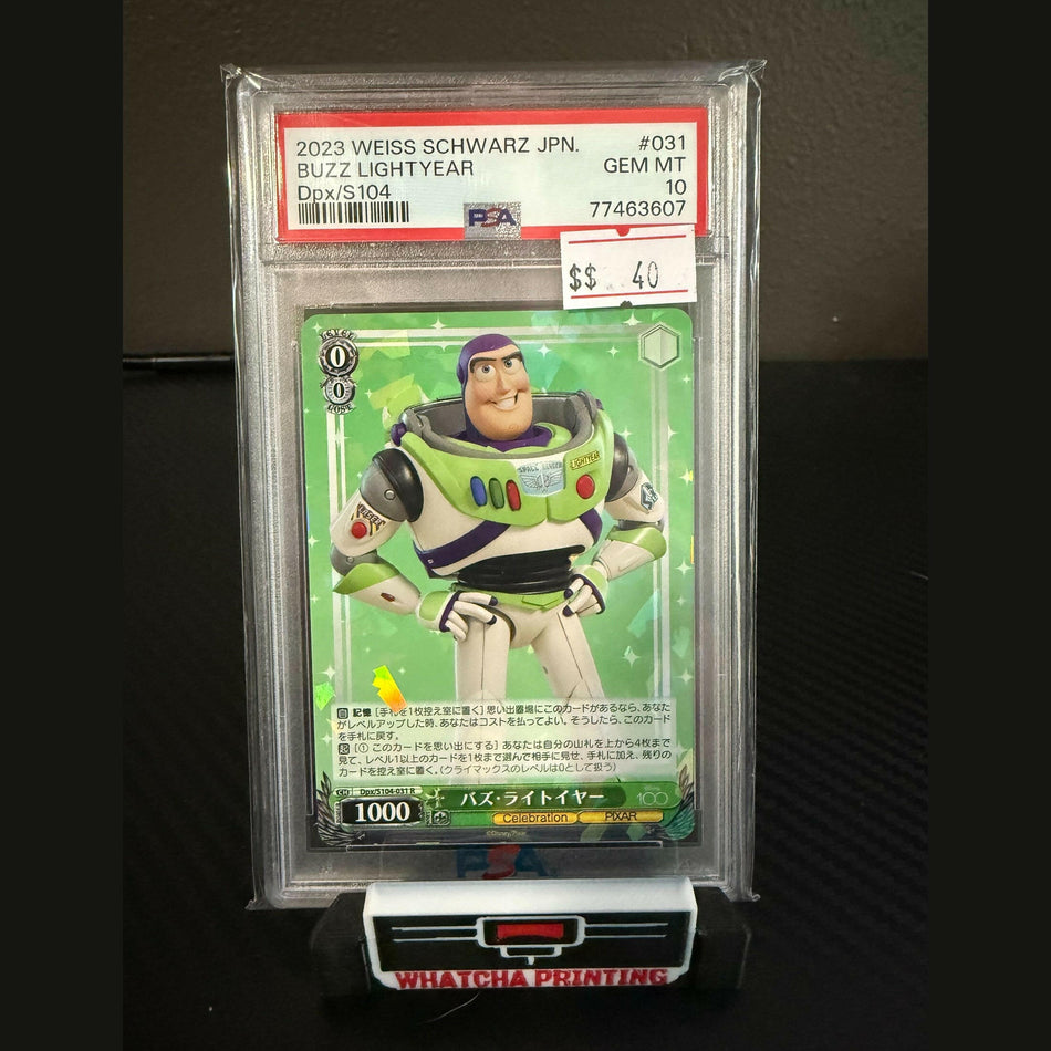 2023 Weiss Schwarz Disney 100 Japan Buzz Lightyear PSA 10 GEM MINT Toy Story.