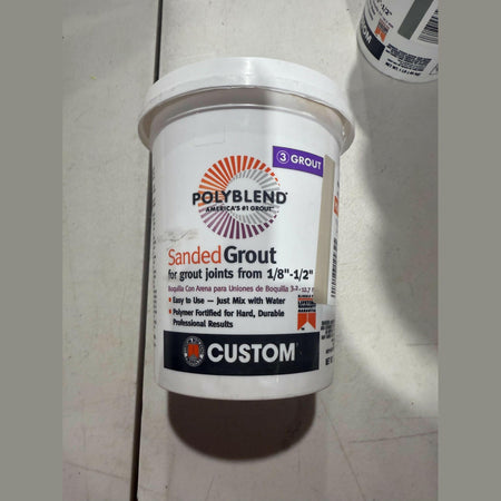 NEW Custom Building Products Polyblend #380 Haystack 1 Lb. Sanded Grout.