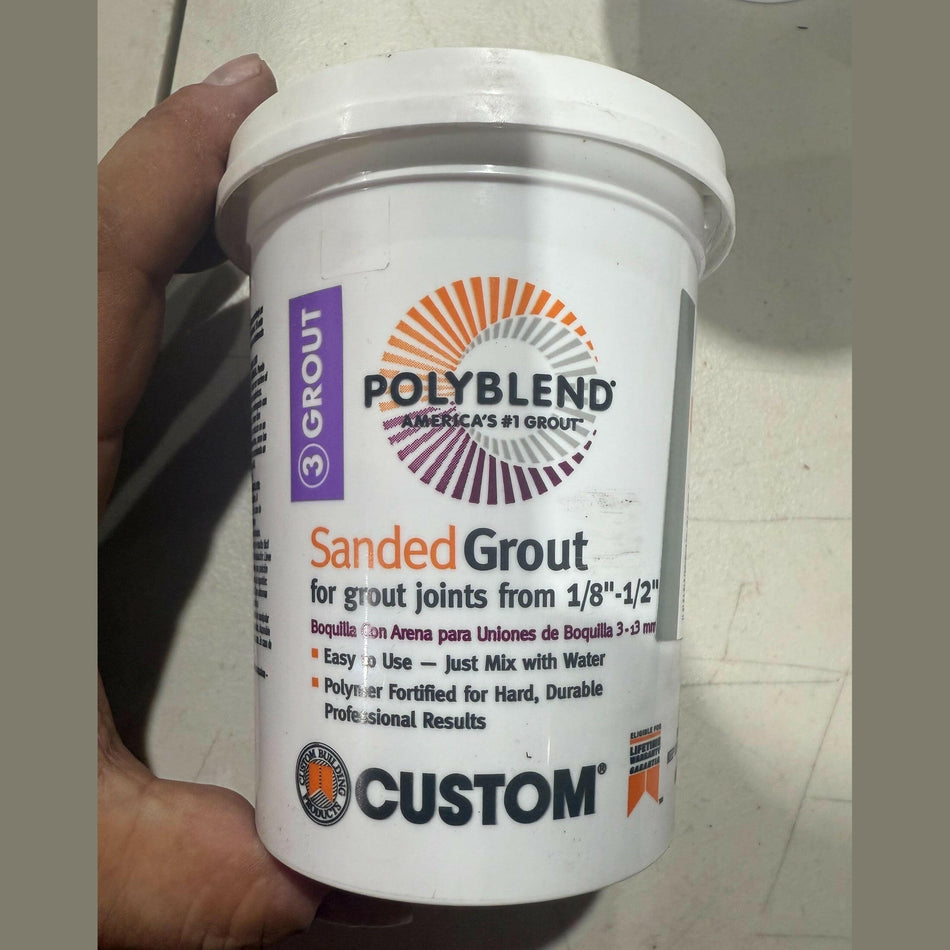 NEW Building Products PBG091-4 Polyblend Sanded Repair Grout Natural Gray.