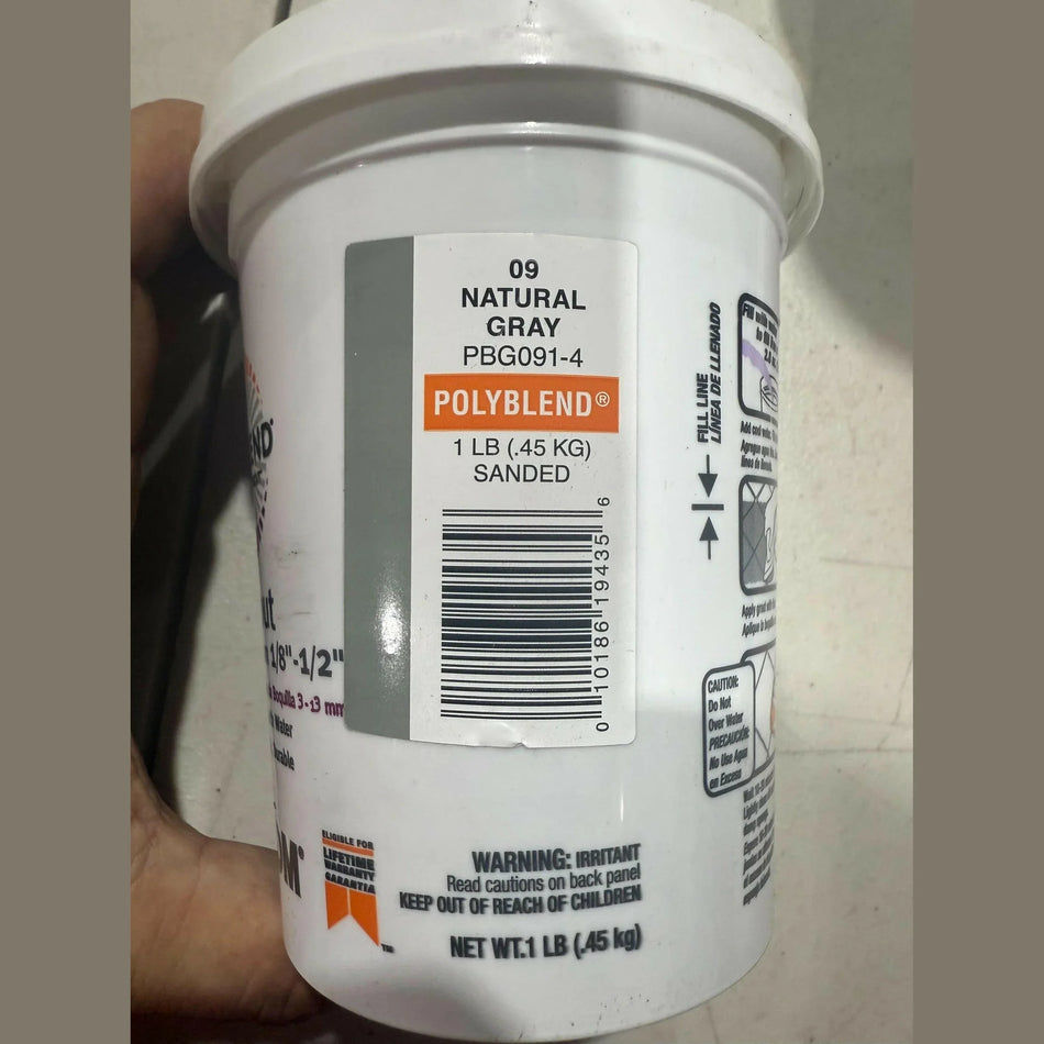 NEW Building Products PBG091-4 Polyblend Sanded Repair Grout Natural Gray.