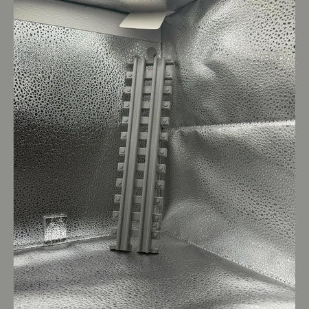 3D Printed Tiny Train Railroad Track Straight Female to Male.