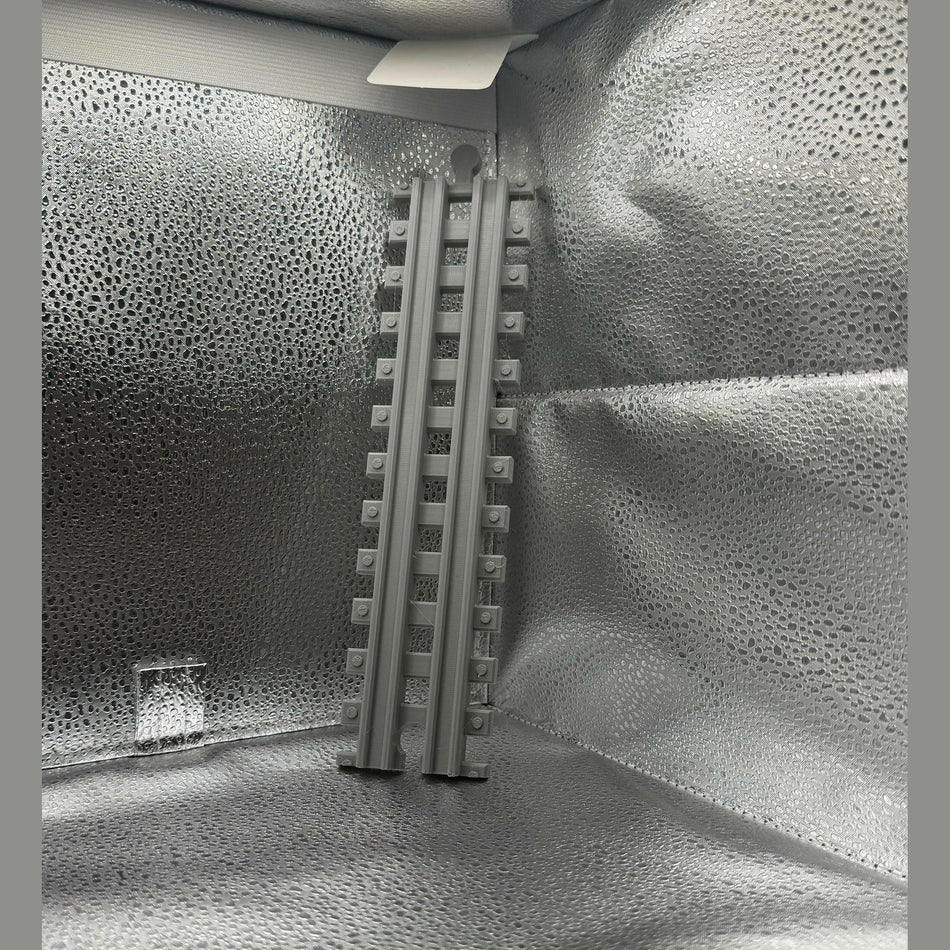 3D Printed Tiny Train Railroad Track Straight Female to Male.