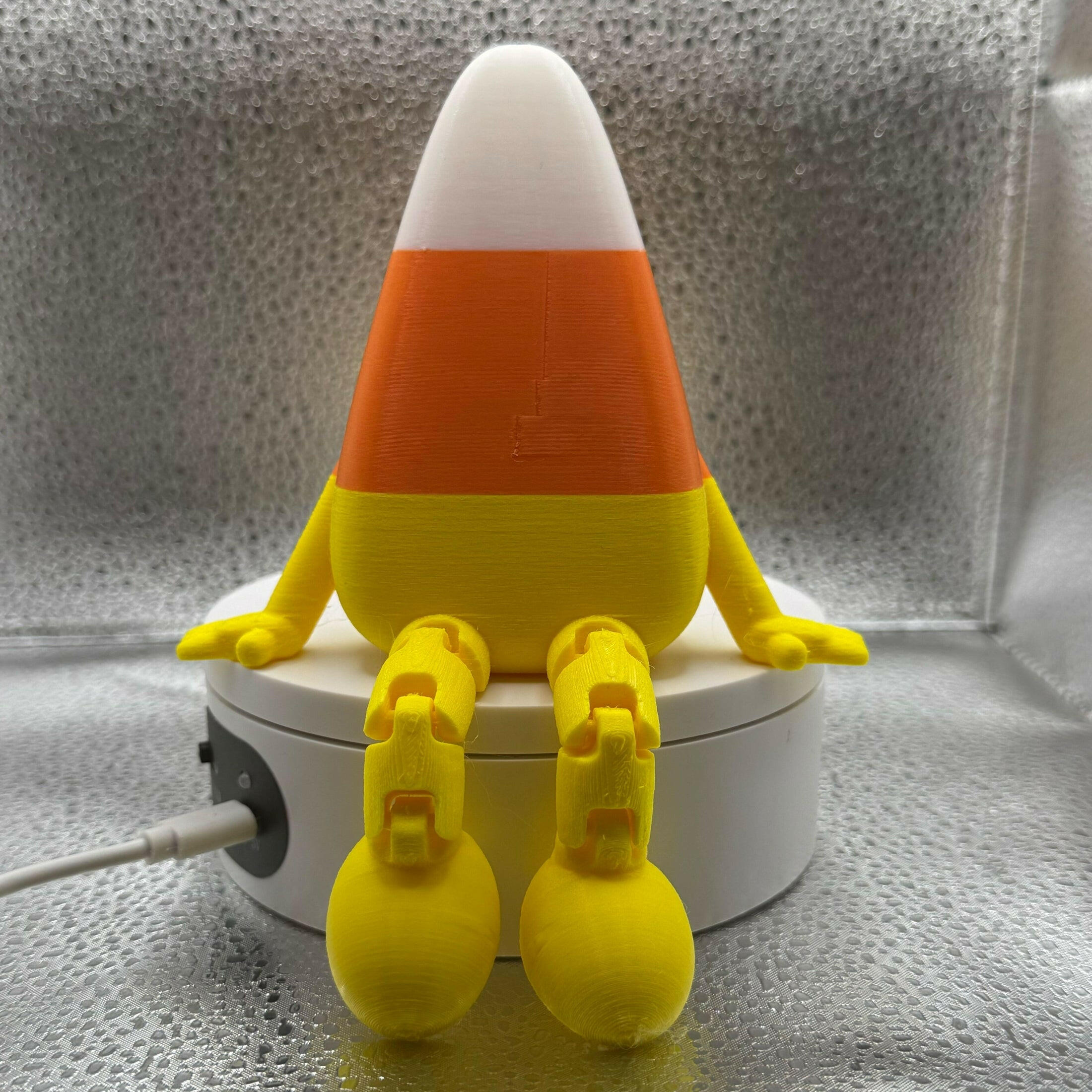 3D Printed Large Articulated Candy Corn.