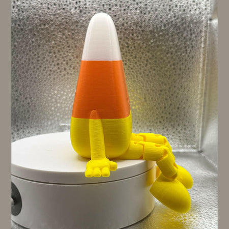 3D Printed Large Articulated Candy Corn.