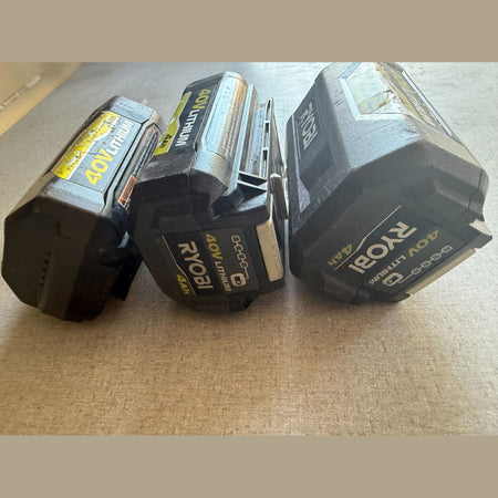 3 x Ryobi 40v Lithium Defective Batteries Parts Only/Not Working