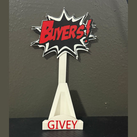 3D Printed Custom Buyer GIVEY Stand White / Red