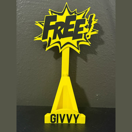 3D Printed Custom Buyer GIVEY Stand Yellow / Black