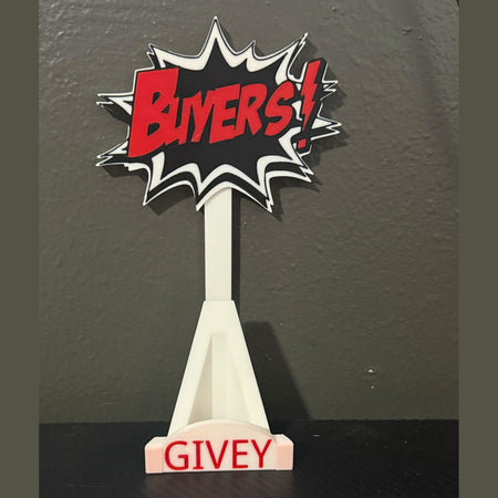 3D Printed Custom Buyer GIVEY Stand White / Red Second did not make the cut red bleeding