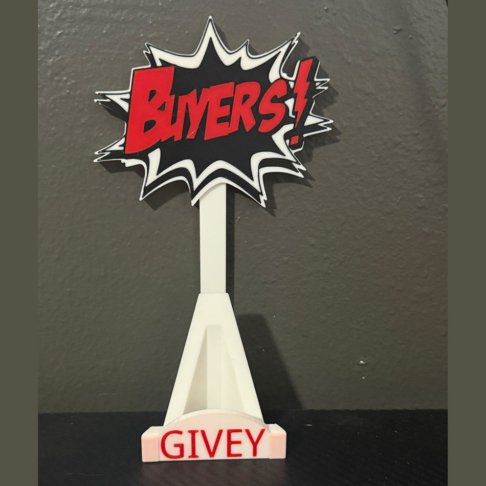 3D Printed Custom Buyer GIVEY Stand White / Red Second did not make the cut red bleeding
