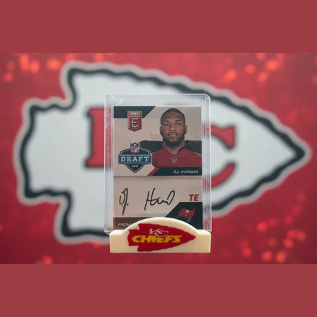 Football trading card of O.J. Howard with a Chiefs logo at the bottom
