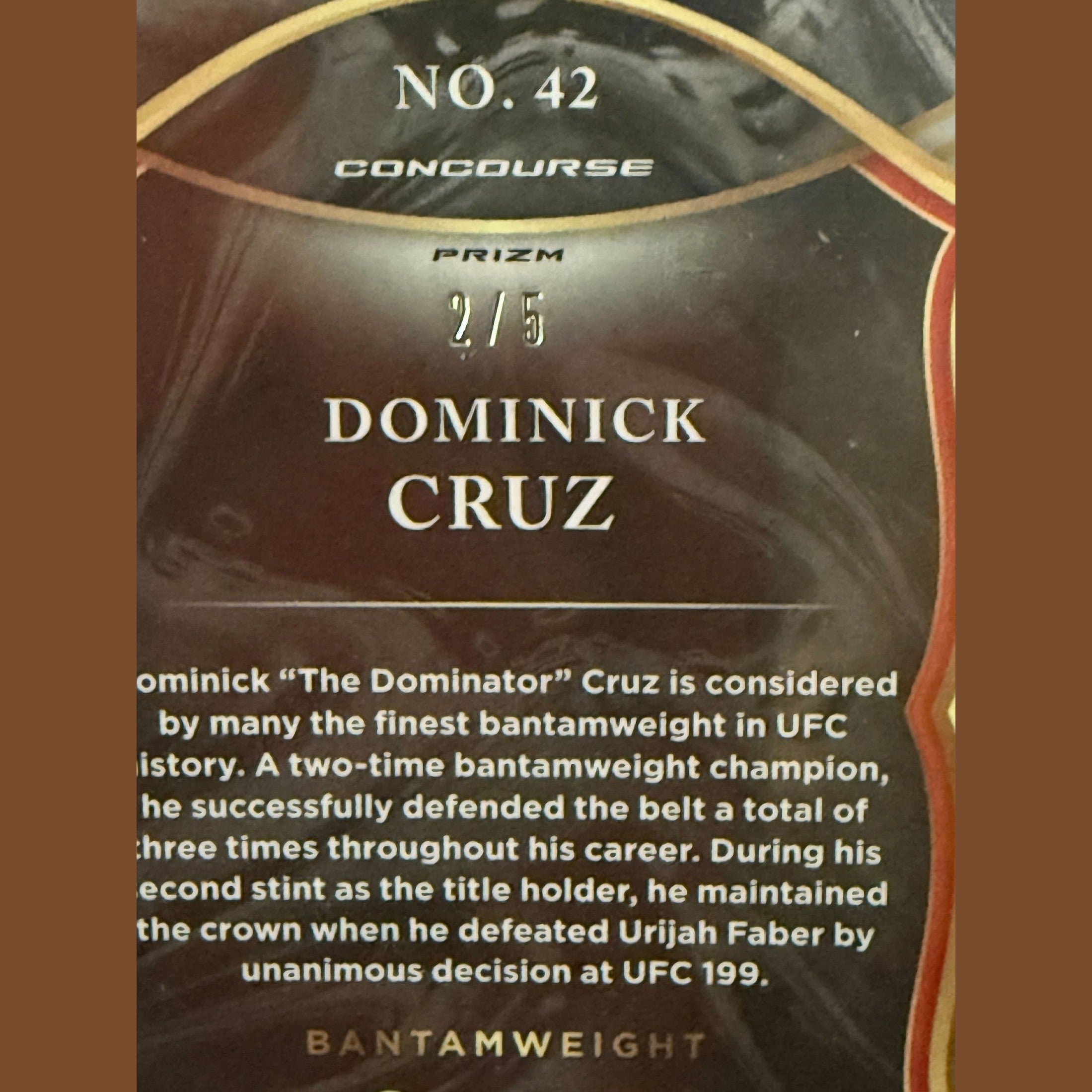 2021 UFC Select Dominick Cruz Green Prizm 2/5